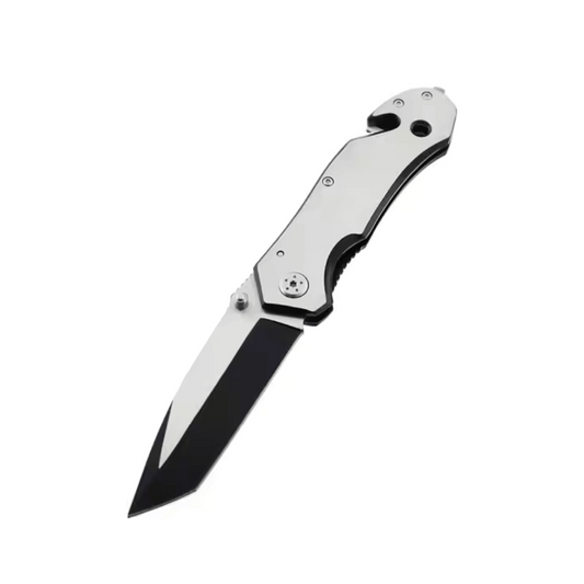Blackened Edge Stainless Steel Folding Knife