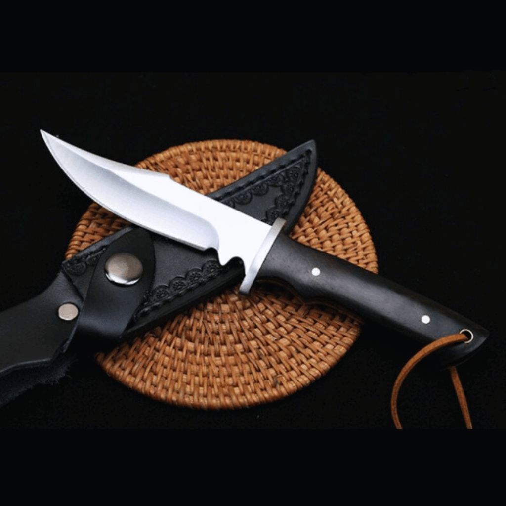 Clip Point Classic Onyx Stainless Steel Knife With Sheath