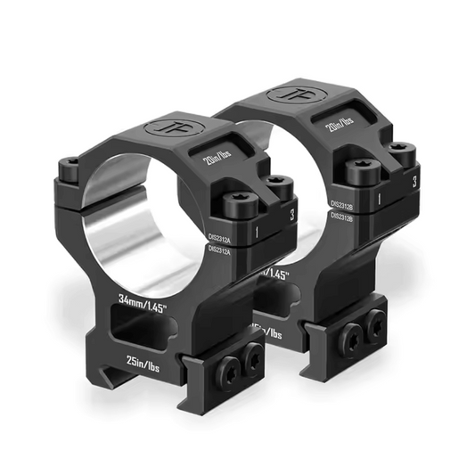 Discovery 6061 34mm High Profile Picatinny Scope Rings 2pc