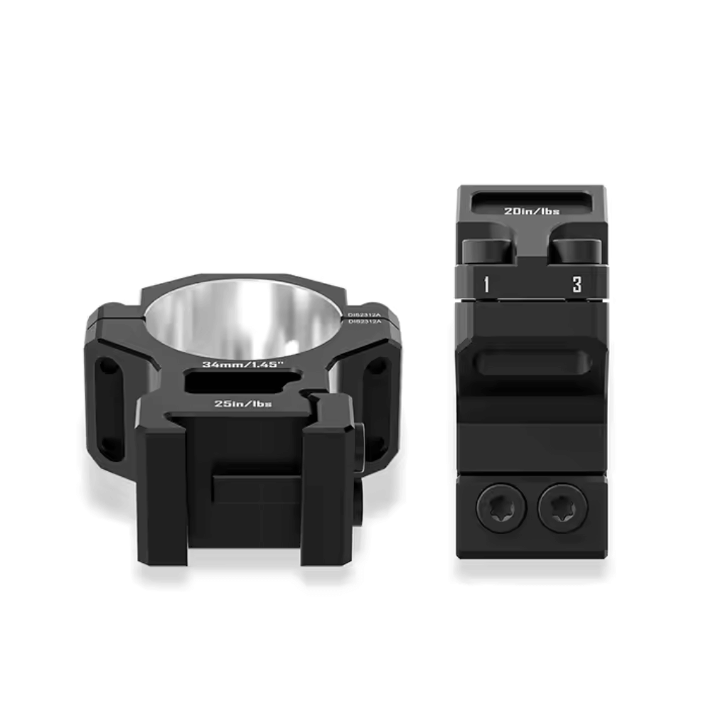Discovery 6061 34mm High Profile Picatinny Scope Rings 2pc