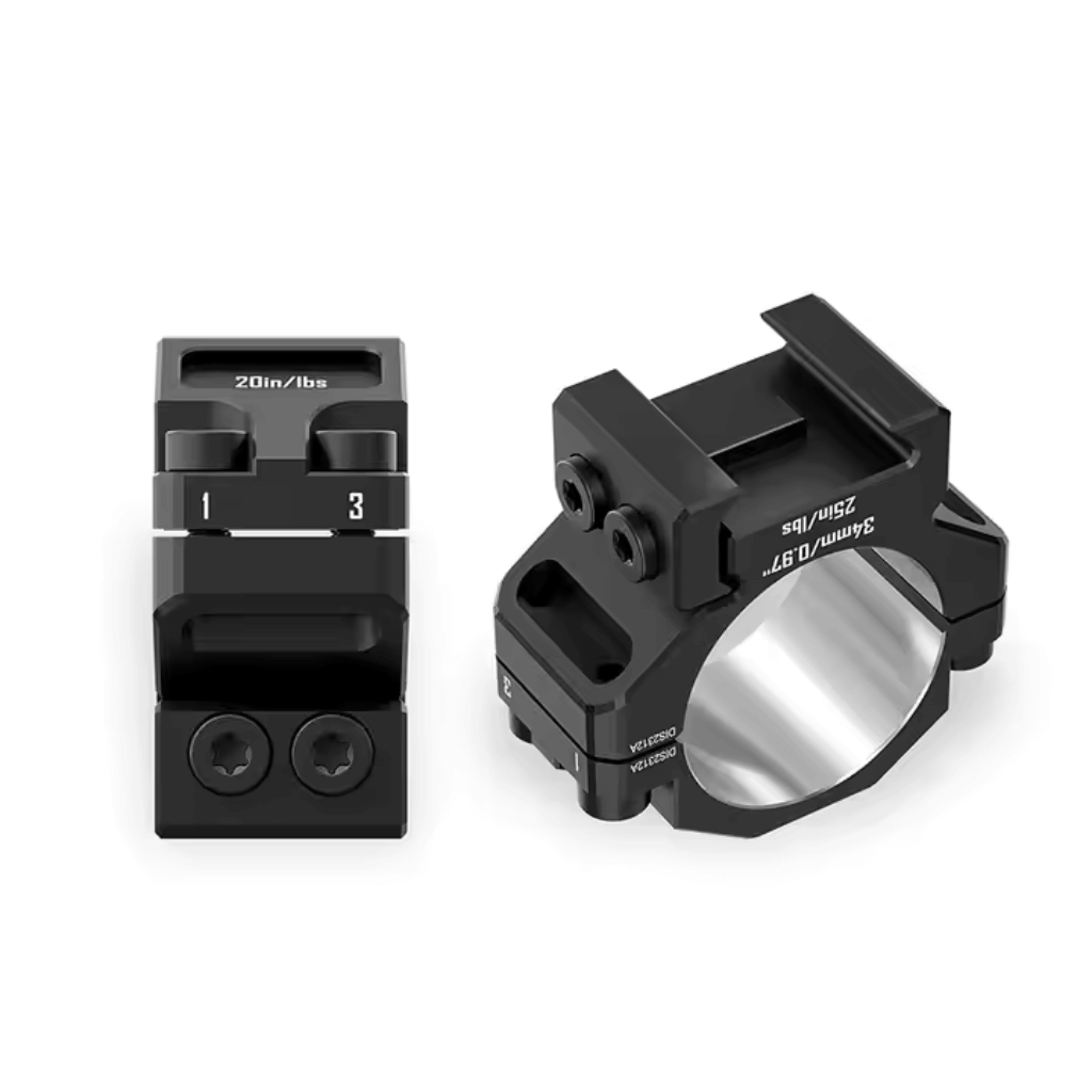 Discovery 6061 34mm Low Profile Picatinny Scope Rings 2pc