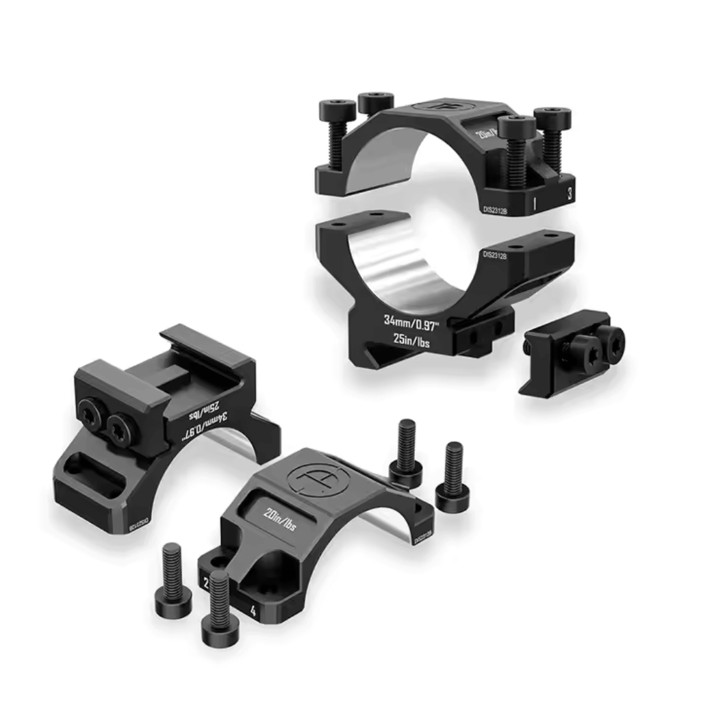Discovery 6061 34mm Low Profile Picatinny Scope Rings 2pc