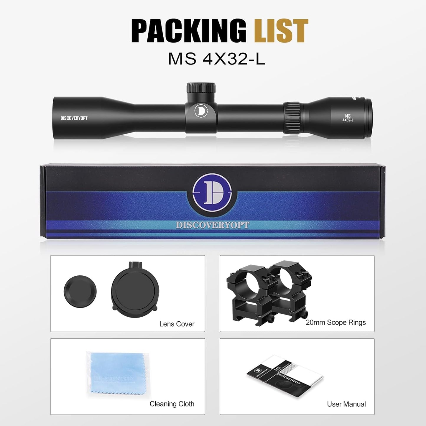 Discovery Optics MS 4X32-MOA-L Scope