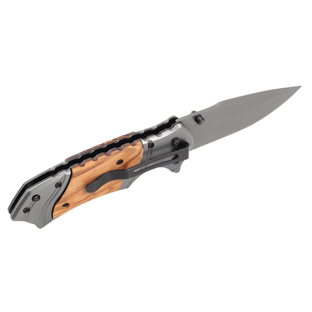 Drop Point Titanium Plated Stainless Steel Pocket Knife