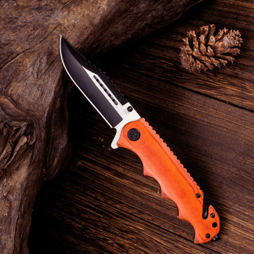 Multifunction Blackened Stainless Steel Survival Pocket Knife