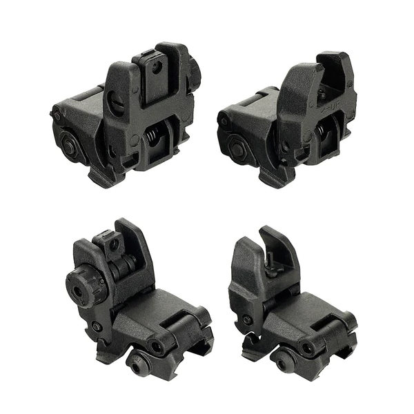 OhHunt Flip-Up Front and Rear Sights - Black