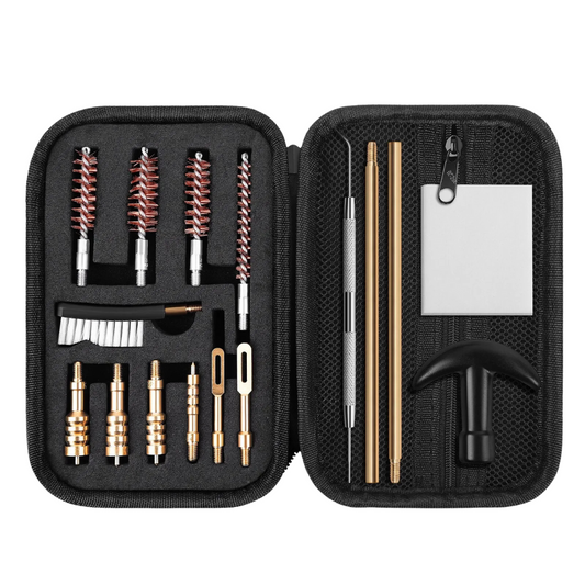 16 Pc Gun Cleaning Kit (.22/.357/.38/9mm/.40/.45)