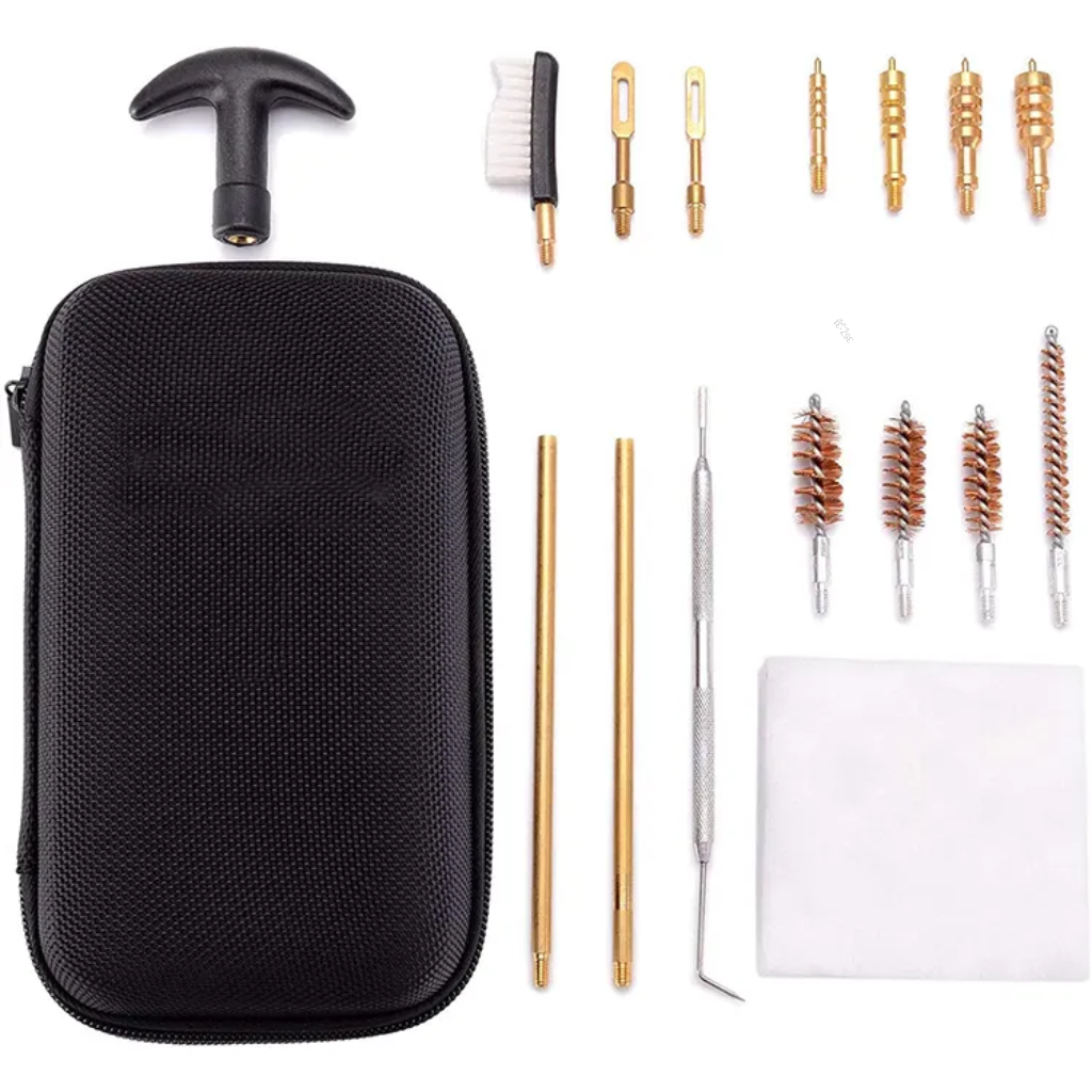 16 Pc Gun Cleaning Kit (.22/.357/.38/9mm/.40/.45)