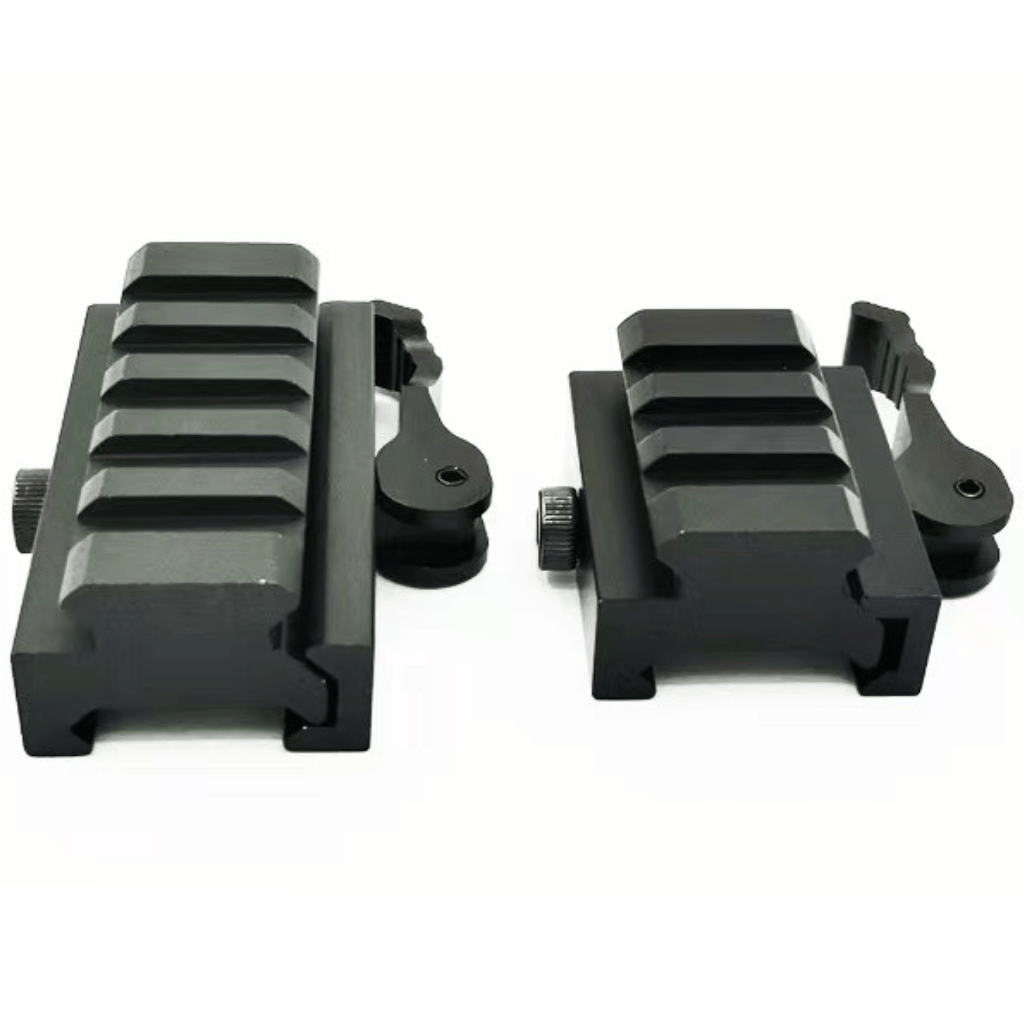 2 Pc 3 and 5 Slot Picatinny And Weaver Rail Mounts Quick Release