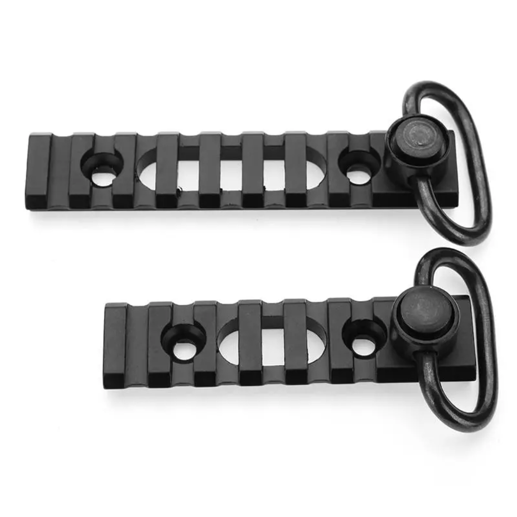 2 Pc Single Side Picatinny Rail Mount Set With Swivel