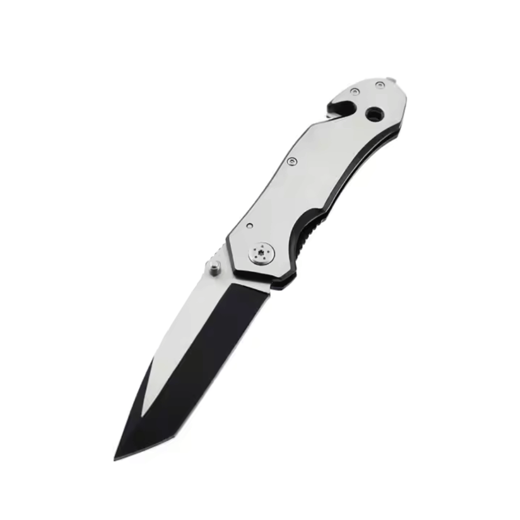 Blackened Edge Stainless Steel Folding Knife