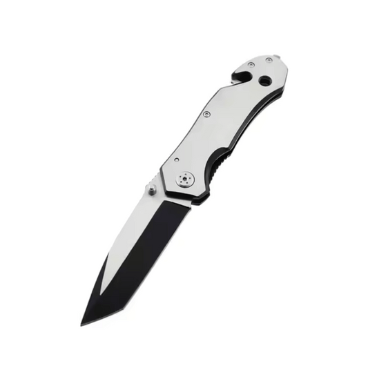 Blackened Edge Stainless Steel Folding Knife