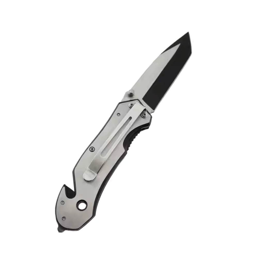Blackened Edge Stainless Steel Folding Knife