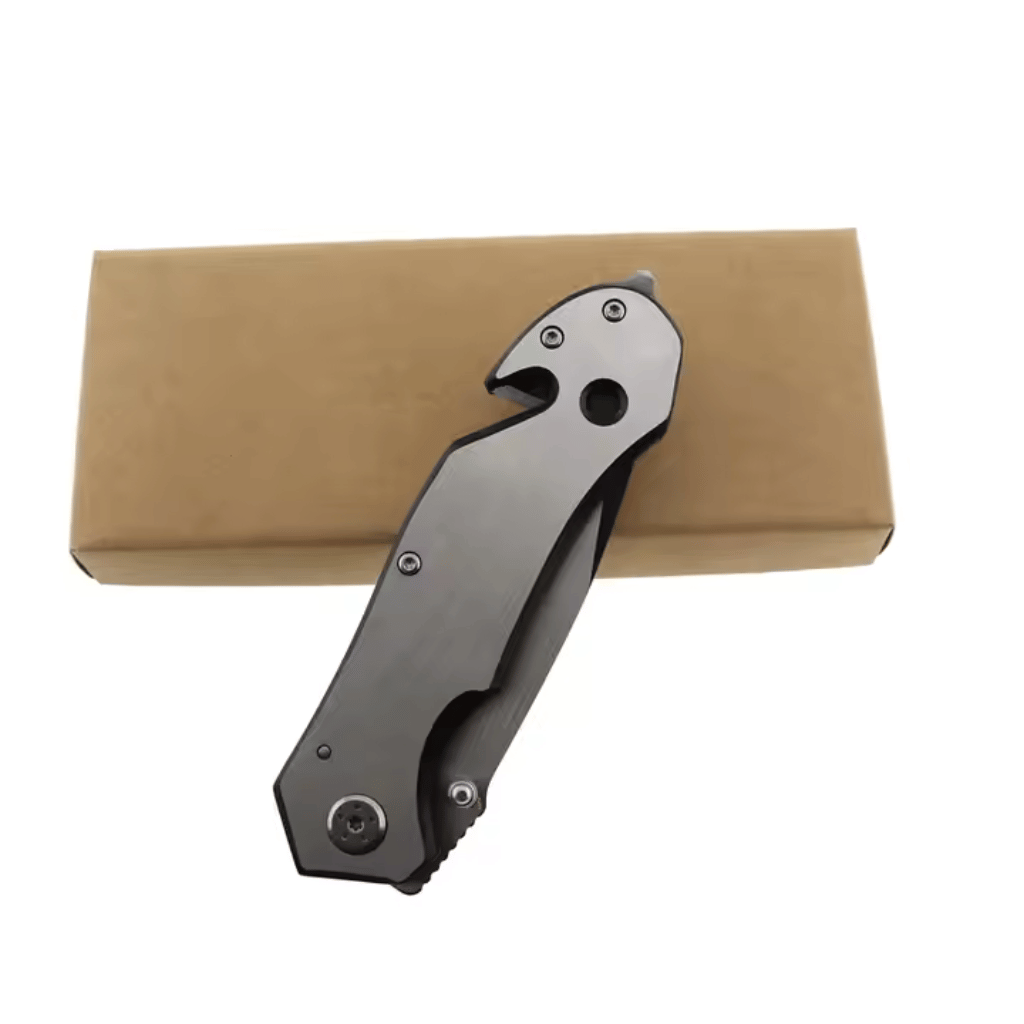 Blackened Edge Stainless Steel Folding Knife