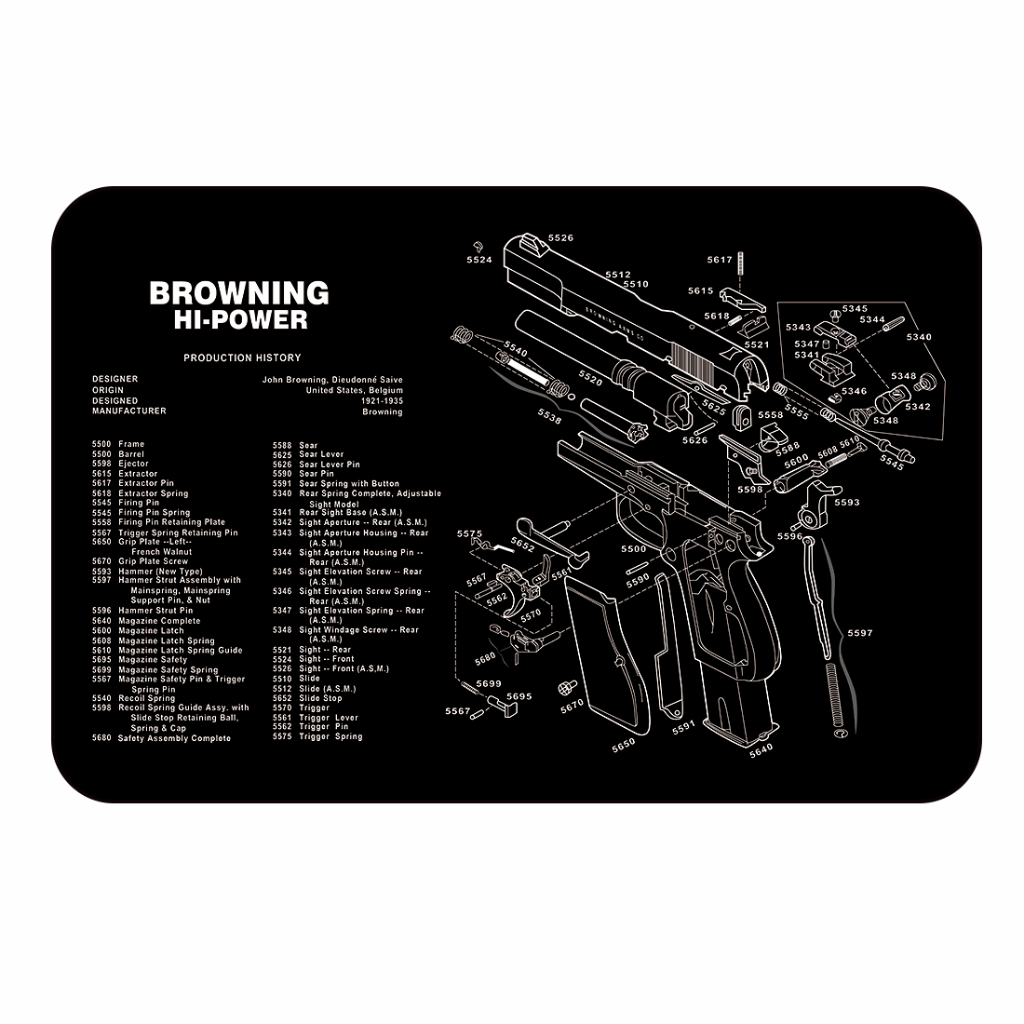 Browning High Power Gun Cleaning Mat