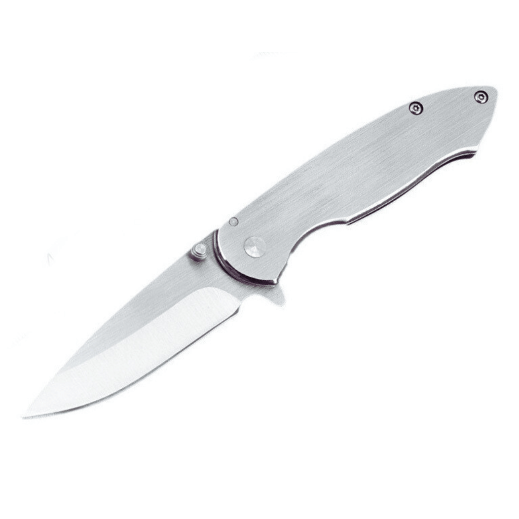 Classic Brushed Stainless Steel Folding Knife