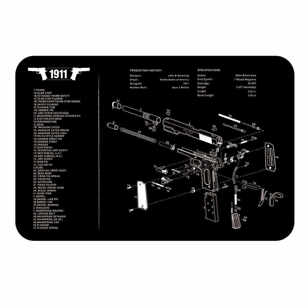 Colt M1911 Gun Cleaning Mat