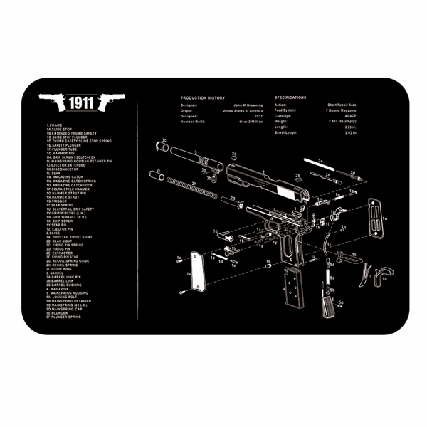 Colt M1911 Gun Cleaning Mat – Shooters Mart