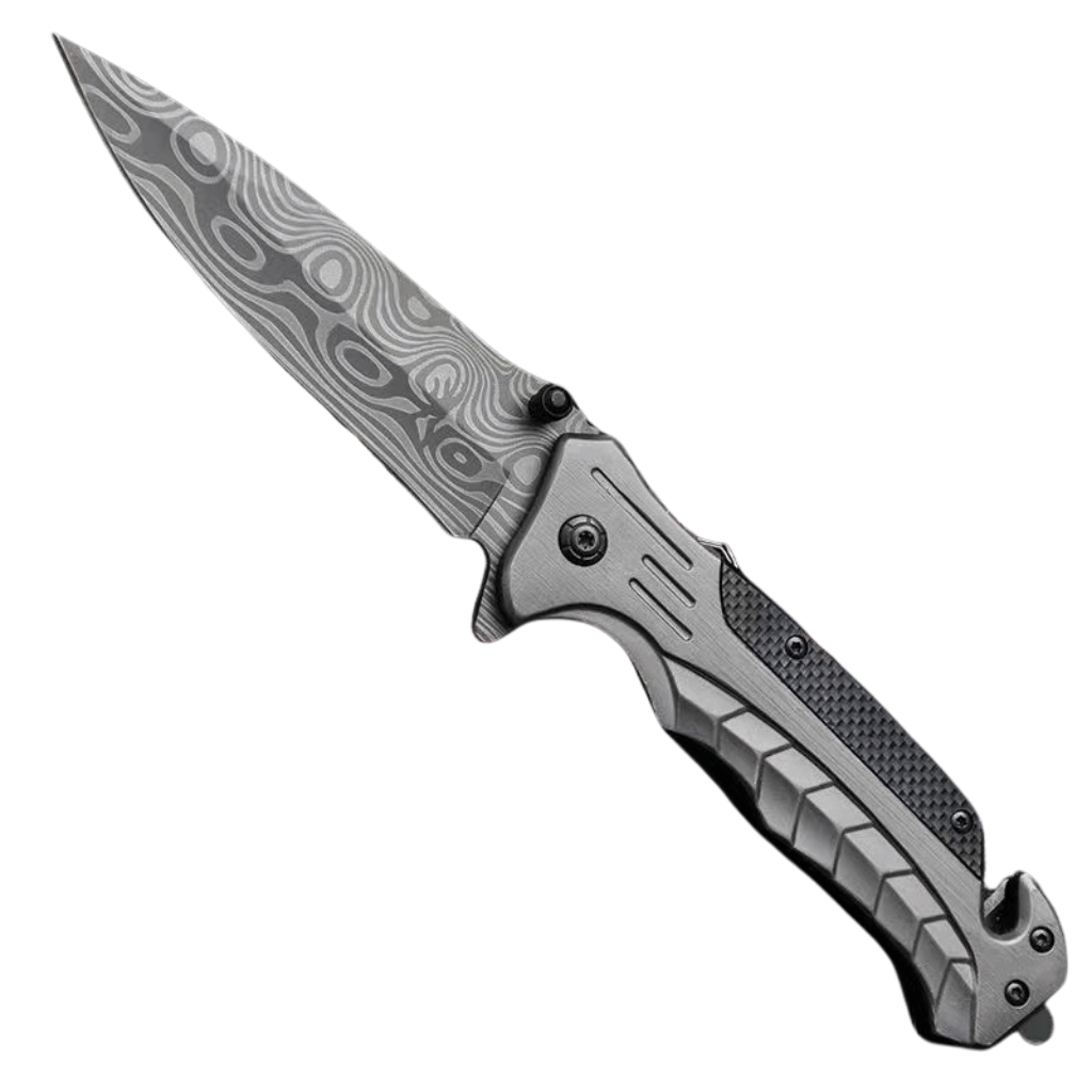 Damascus Forged G10 Stainless Steel Folding Knife