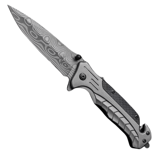 Damascus Forged G10 Stainless Steel Folding Knife