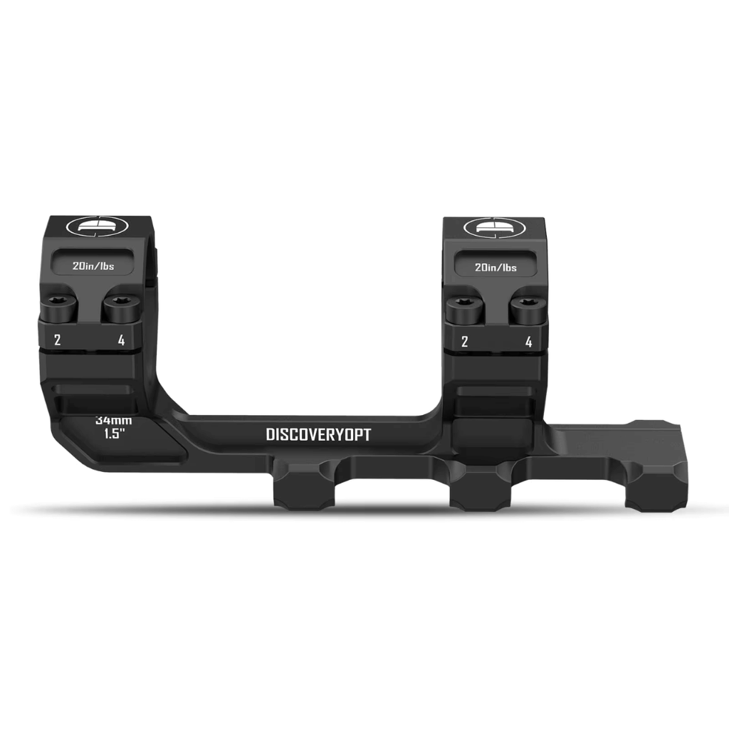 Discovery 34mm 0 MOA Rigid Low Profile Picatinny Cantilever Scope Mount