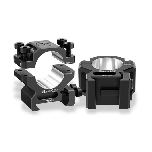 Discovery 6061 25.4mm Low Profile Picatinny Scope Rings 2pc