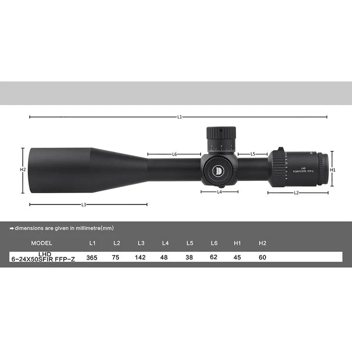 Discovery Optics LHD 6-24X50SFIR FFP-L Scope