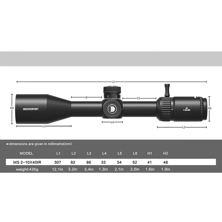 Discovery Optics MS 2-10X40-IR Scope