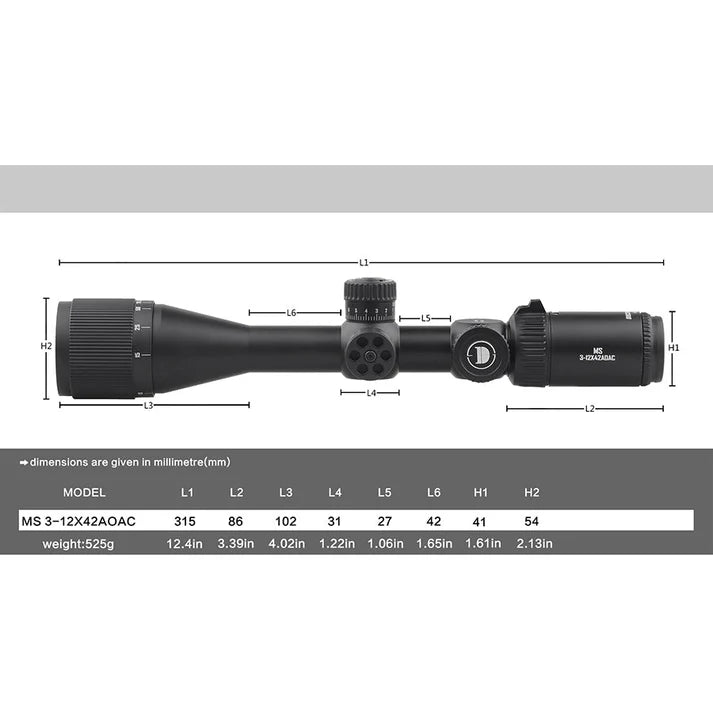 Discovery Optics MS 3-12X42AOAC Scope