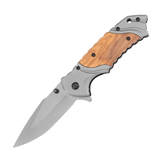 Drop Point Titanium Plated Stainless Steel Pocket Knife