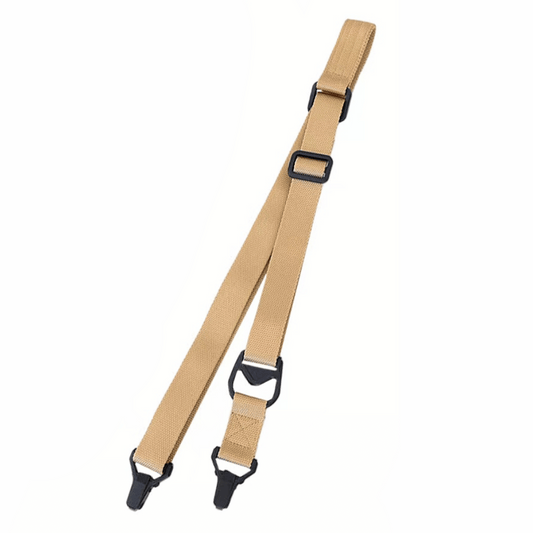 Dual Point Hook Clips Khaki Gun Sling