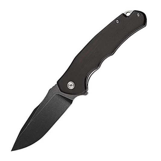 Ebony Handle Blackout Stainless Steel Pocket Knife