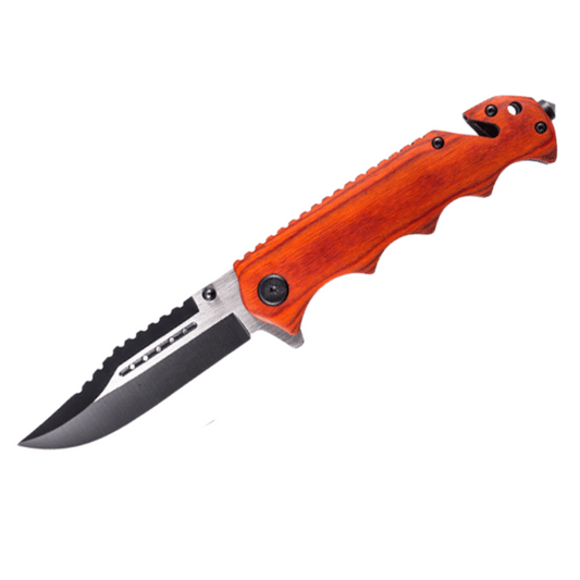 Multifunction Blackened Stainless Steel Survival Pocket Knife