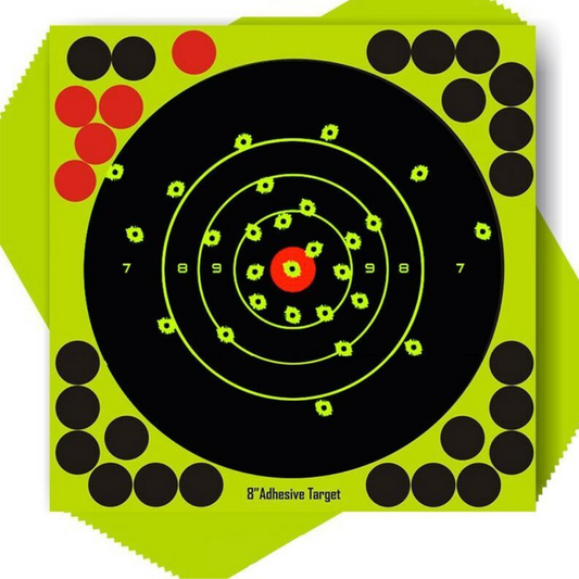 Paper Shooting Target Reactive 8 Inch 10 sheets