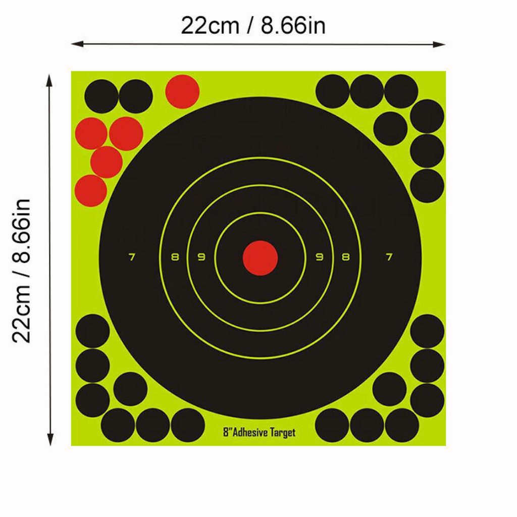 Paper Shooting Target Reactive 8 Inch 10 sheets