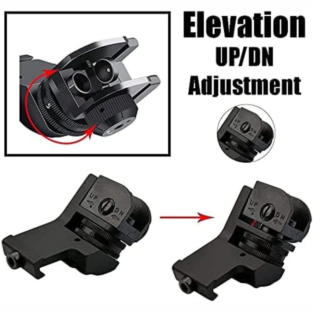 SM Front and Rear 45 Degree Sights Picatinny and Weaver