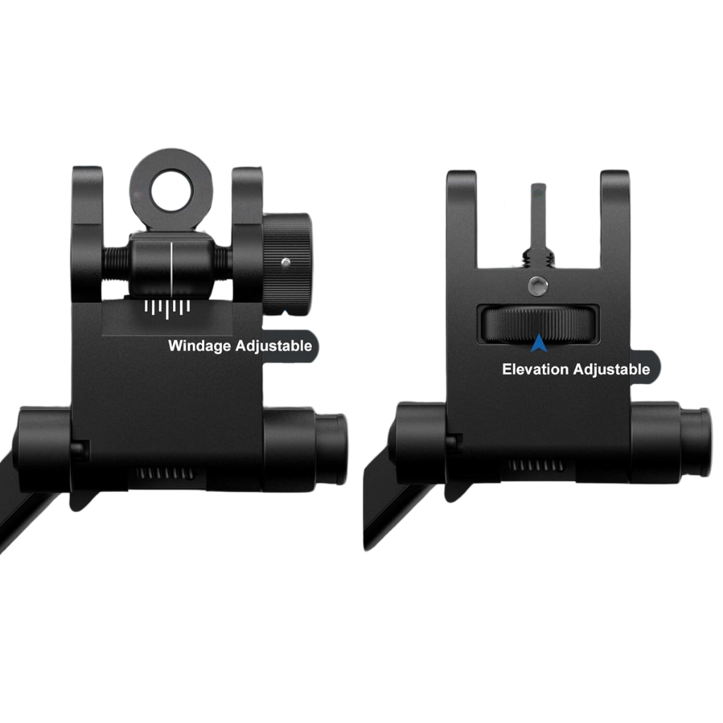 SM Front and Rear 45 Degree Sights Picatinny and Weaver