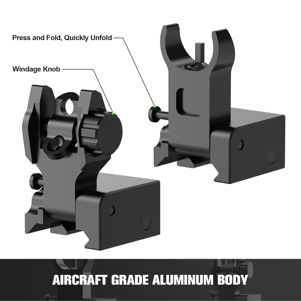 SM Flip-Up Front and Rear Sights Picatinny and Weaver