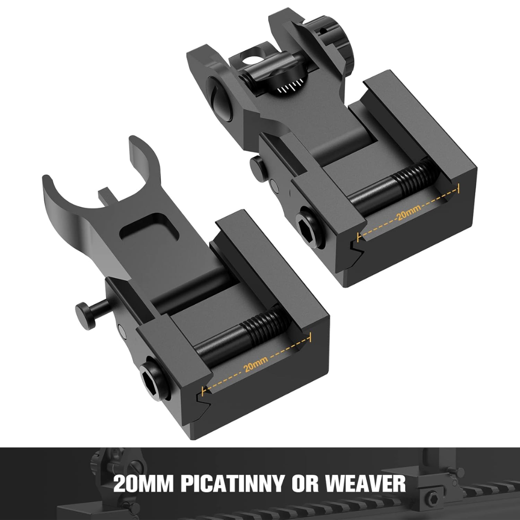 SM Flip-Up Front and Rear Sights Picatinny and Weaver