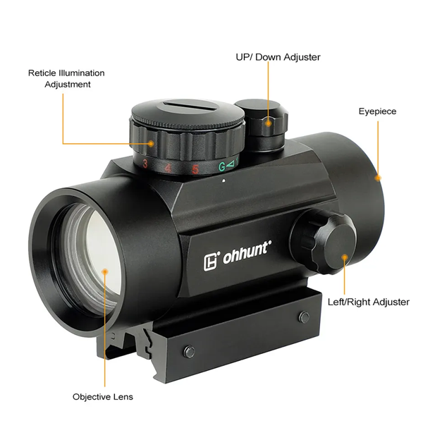 OhHunt 1x40 Red Dot Sight