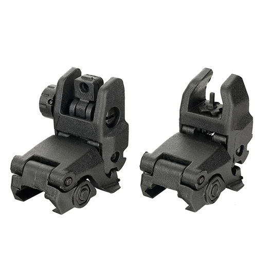 OhHunt Flip-Up Front and Rear Sights - Black