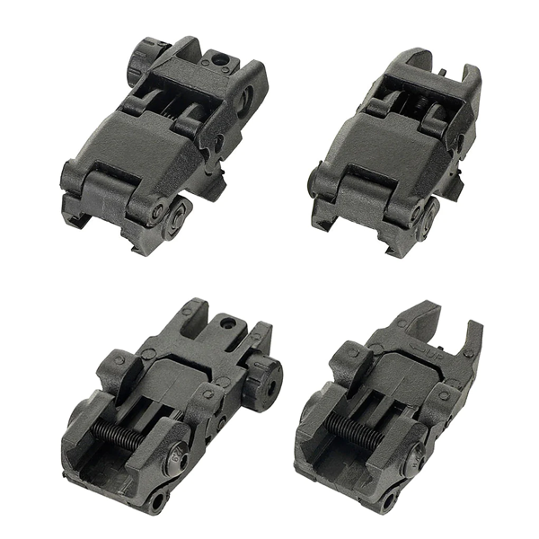 OhHunt Flip-Up Front and Rear Sights - Black