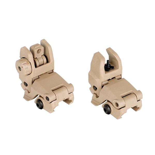 OhHunt Flip-Up Front and Rear Sights - Tan